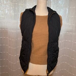 J. Crew Black Quilted Vest